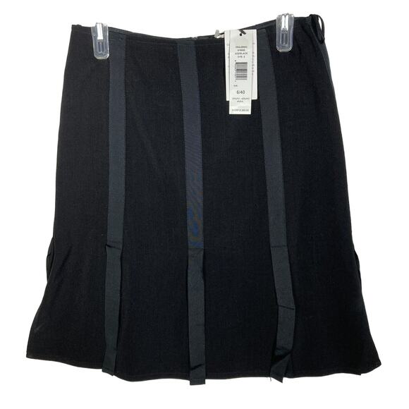 Philippe Adec Dresses & Skirts - NWT Philippe Adec Black A Line Skirt Ribbon Accents Sz 6